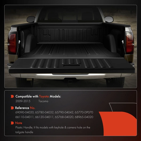 Tailgate Hardware Rebuild Kit with Cables for Toyota Tacoma 2009-2015