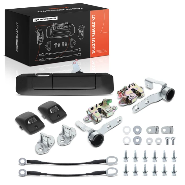 Rear Tailgate Hardware Rebuild Kit with Cable for 2005-2008 Toyota Tacoma