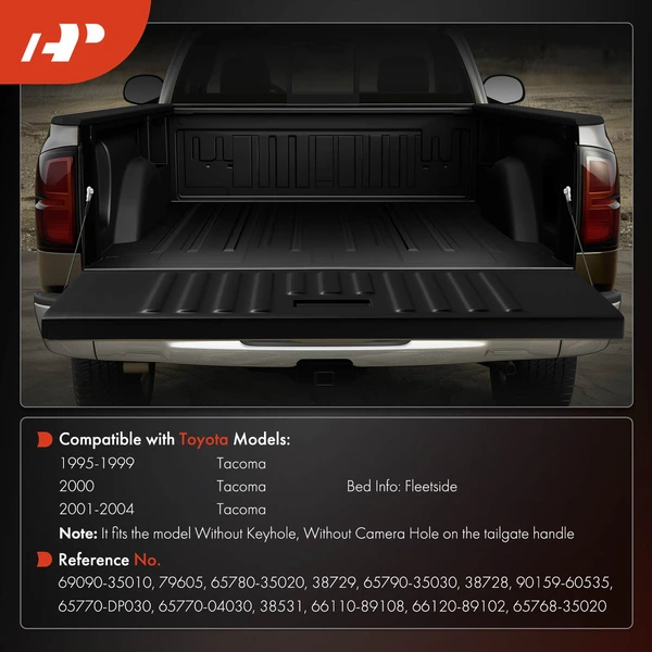 Tailgate Hardware Rebuild Kit with Cable & Rods for Toyota Tacoma 1995-2004