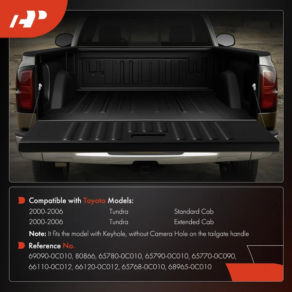 Tailgate Hardware Rebuild Kit with Cable for Toyota Tundra 2000-2006