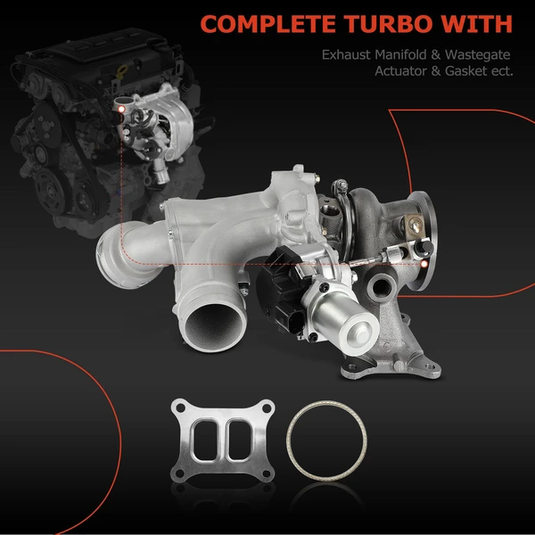 Turbocharger, MGT1446S Model, CJSA CJSC/1.8 TSI EA888 Generation 3 Engine, A-Premium APTBC185