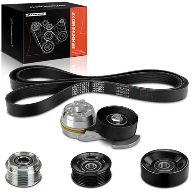 5 Pcs Serpentine Belt Drive Component Kit