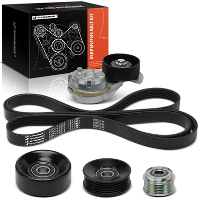 5 Pcs Serpentine Belt Drive Component Kit