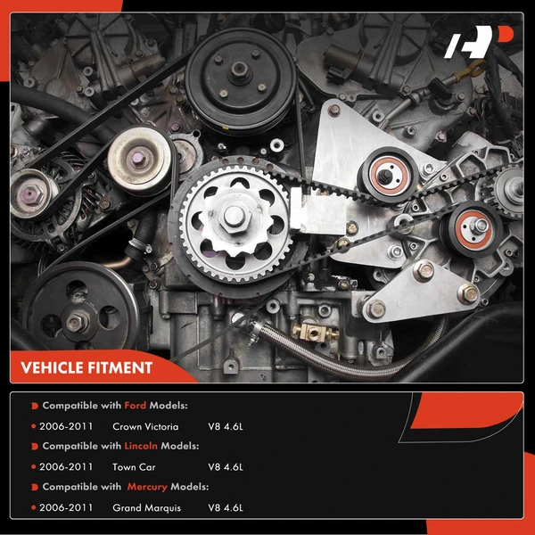 5 Pcs Serpentine Belt Drive Component Kit for Ford Crown Victoria Lincoln