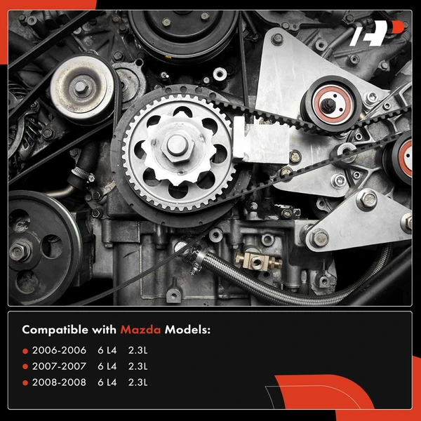 3 Pcs Serpentine Belt Drive Component Kit for Mazda 6 2006-2008