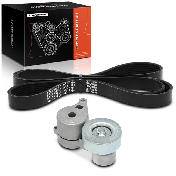 2 Pcs Serpentine Belt Kit for 2006-2012 Mitsubishi Eclipse