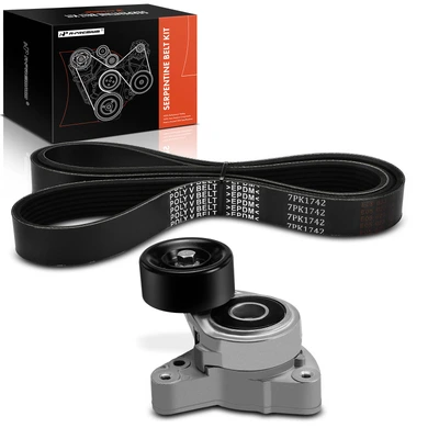 2 Pcs Serpentine Belt Drive Component Kit for 2010-2011 Honda CR-V