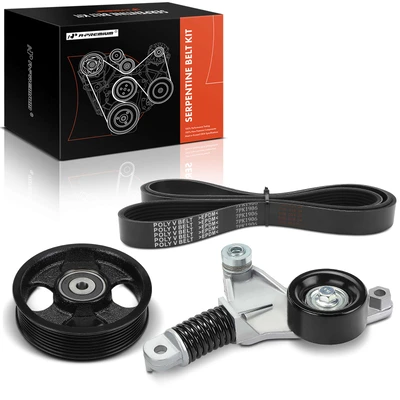 3 Pcs Serpentine Belt Drive Component Kit