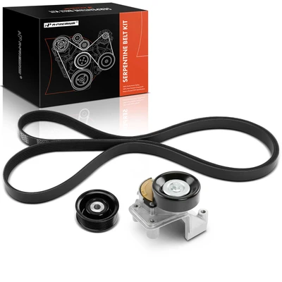 3 Pcs Serpentine Belt Drive Component Kit