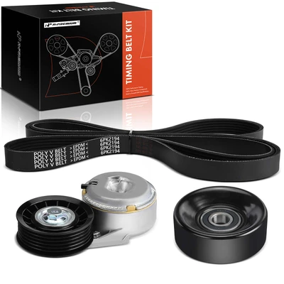 3 Pcs Serpentine Belt Drive Component Kit