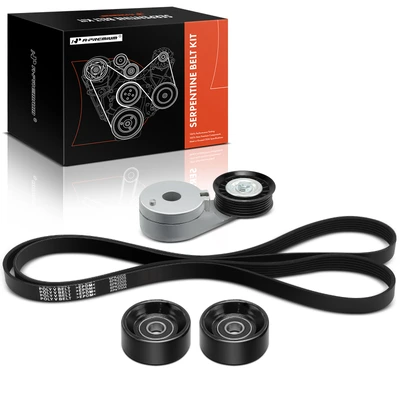 4 Pcs Serpentine Belt Drive Component Kit