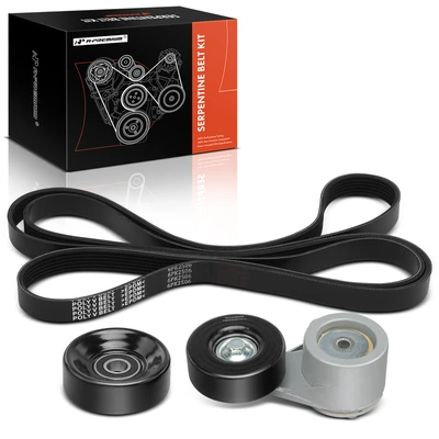 3 Pcs Serpentine Belt Drive Component Kit