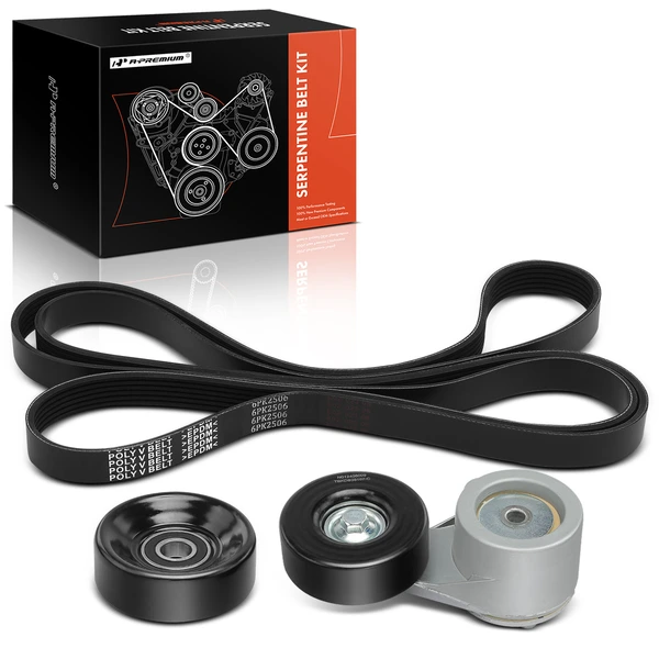 3 Pcs Serpentine Belt Drive Component Kit for 1993-1996 Chevrolet GP3500