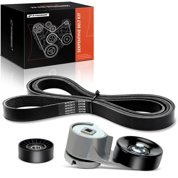 3 Pcs Serpentine Belt Drive Component Kit for Ford F-150 F-250 F-350 Bronco 93-96