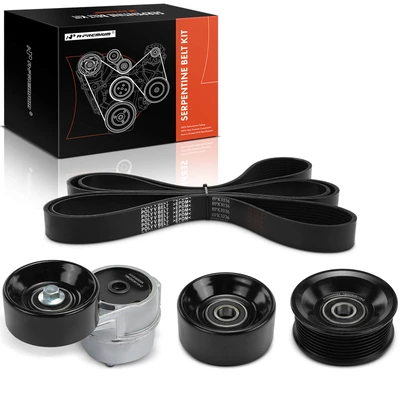 4 Pcs Serpentine Belt Drive Component Kit