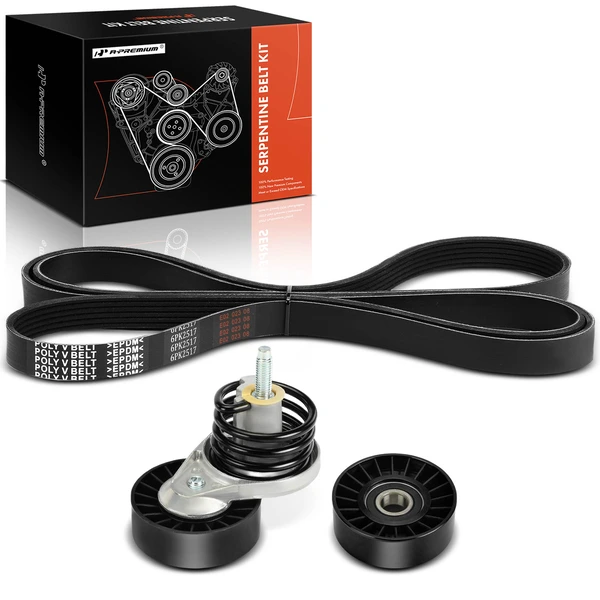 3 Pcs Serpentine Belt Drive Component Kit for Ford F-150 F-250 F-350 1993-1996