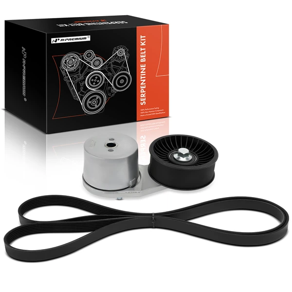 2 Pcs Serpentine Belt Drive Component Kit for 1987-1992 Ford Bronco