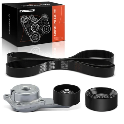 3 Pcs Serpentine Belt Drive Component Kit with Air Conditioning