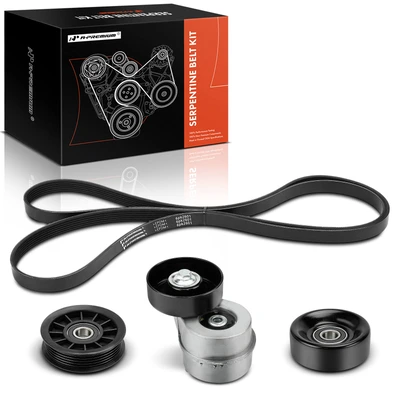 4 Pcs Serpentine Belt Drive Component Kit