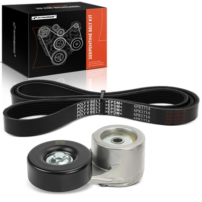 2 Pcs Serpentine Belt Drive Component Kit