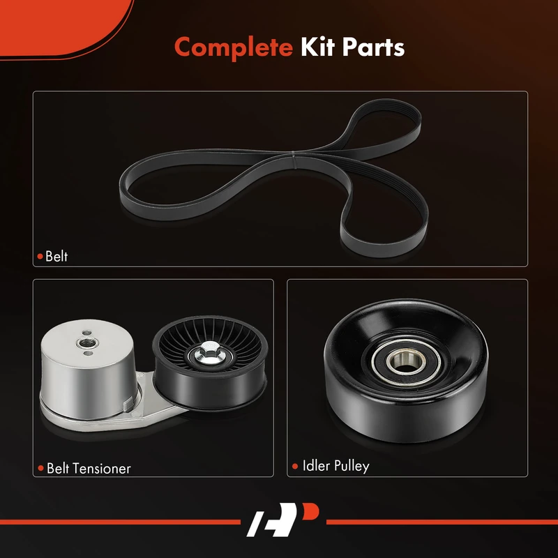 A-Premium APTBK225 Idler Pulley + Belt Tensioner + Belt