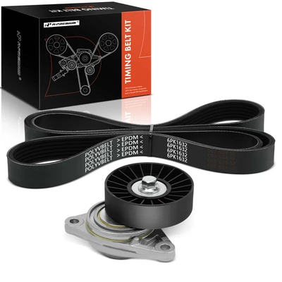 2 Pcs Serpentine Belt Drive Component Kit