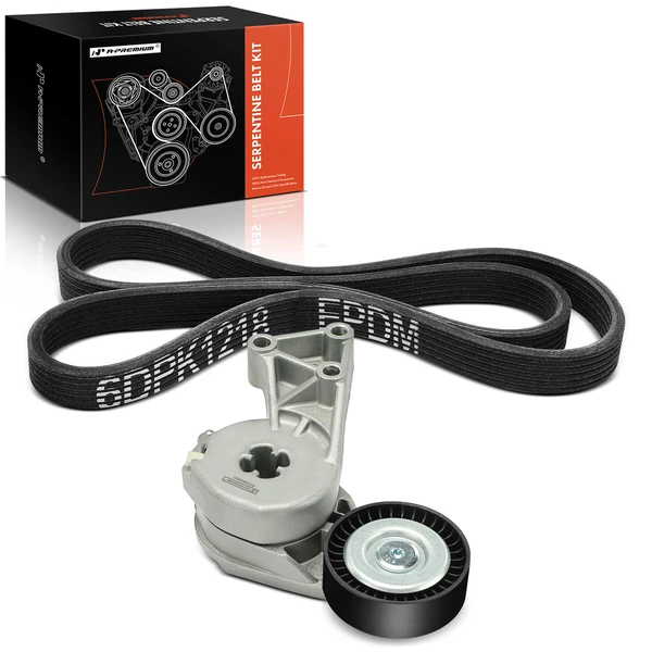 2 Pcs Serpentine Belt Drive Component Kit for Volkswagen Beetle 98-05 2.0L1.8L