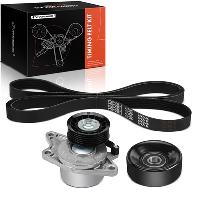 3 Pcs Serpentine Belt Drive Component Kit