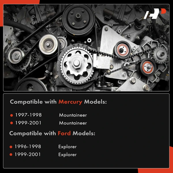 4 Pcs Serpentine Belt Drive Component Kit for Ford Explorer Mercury Mountaineer