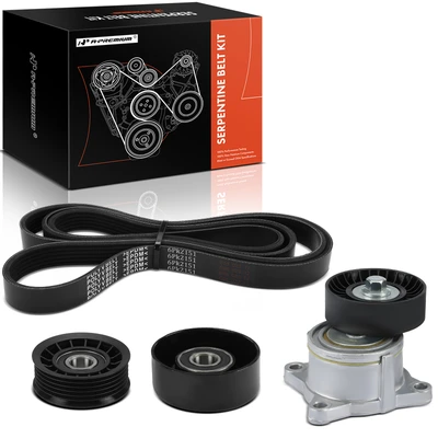 4 Pcs Serpentine Belt Drive Component Kit