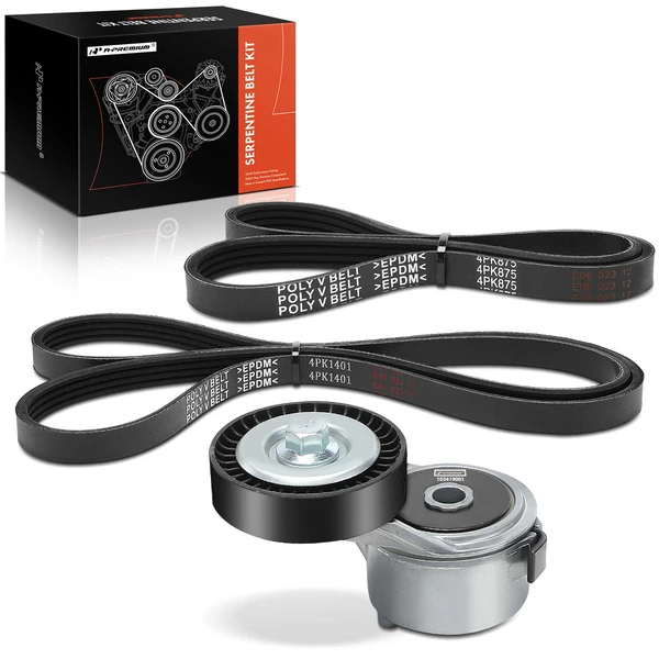 3 Pcs Serpentine Belt Drive Component Kit for Chrysler PT Cruiser Dodge Neon 2.4L