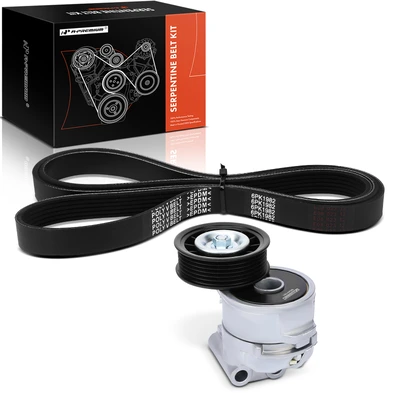 2 Pcs Serpentine Belt Drive Component Kit