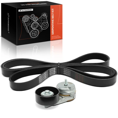 2 Pcs Serpentine Belt Drive Component Kit