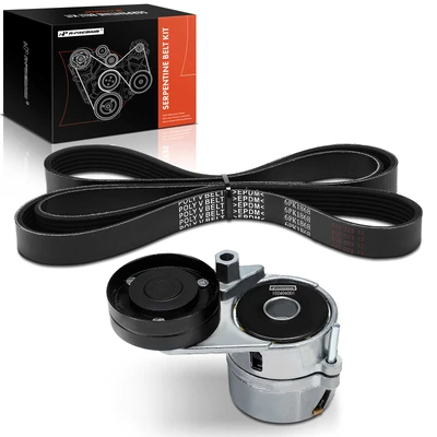 2 Pcs Serpentine Belt Drive Component Kit