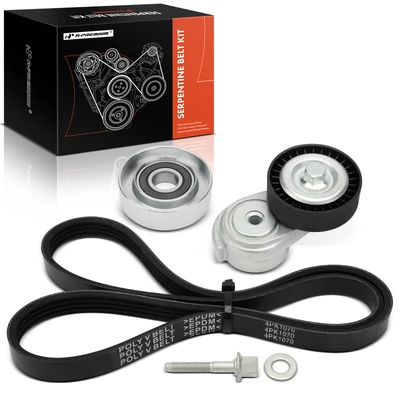 3 Pcs Air Conditioning Serpentine Belt Drive Component Kit for 1997-2004 Chevrolet Corvette