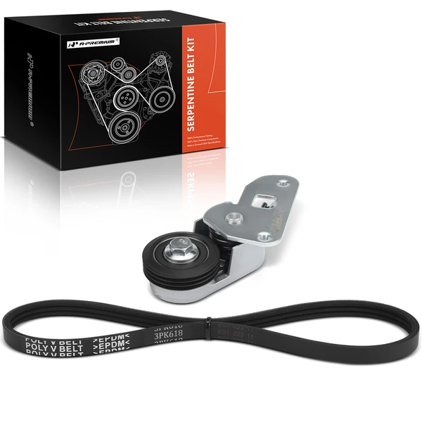 2 Pcs Serpentine Belt Drive Component Kit for 2006-2011 Cadillac DTS