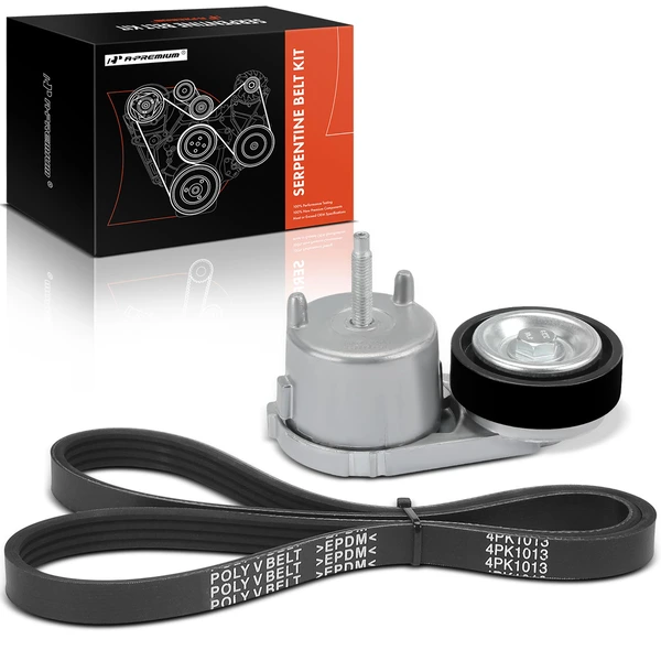 2 Pcs Serpentine Belt Drive Component Kit for 2002-2006 Chevrolet Avalanche 2500