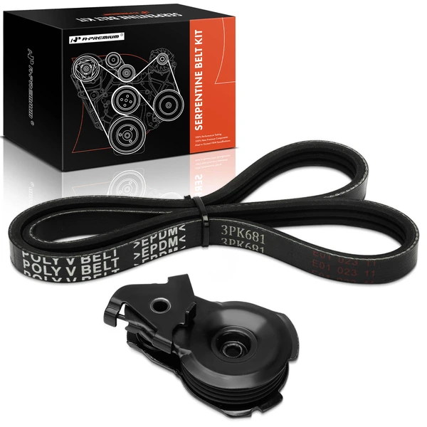 2 Pcs Water Pump Serpentine Belt Drive Component Kit for 2001-2005 Mercury Sable