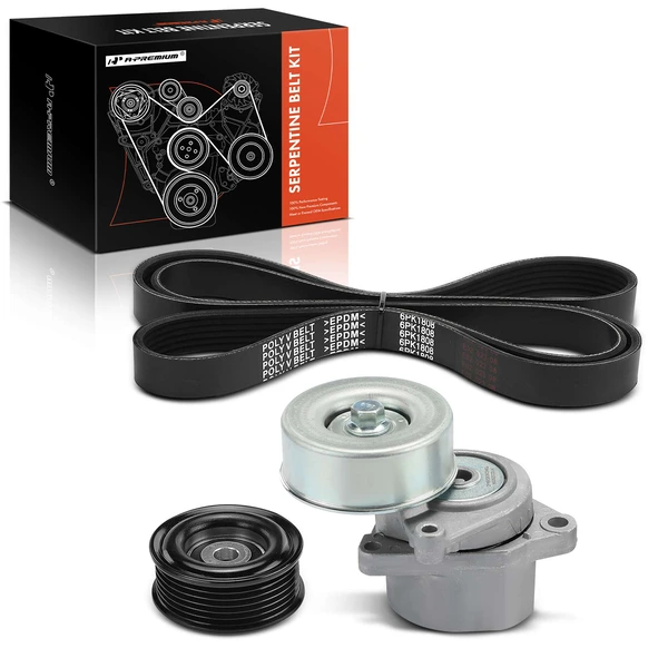 3 Pcs Serpentine Belt Drive Component Kit for 2014-2015 Nissan Rogue Select