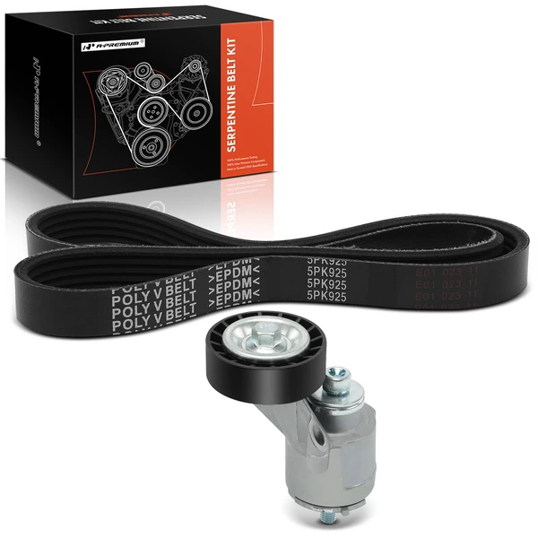 2 Pcs Serpentine Belt Drive Component Kit for Volkswagen Golf 2010-2014 Jetta