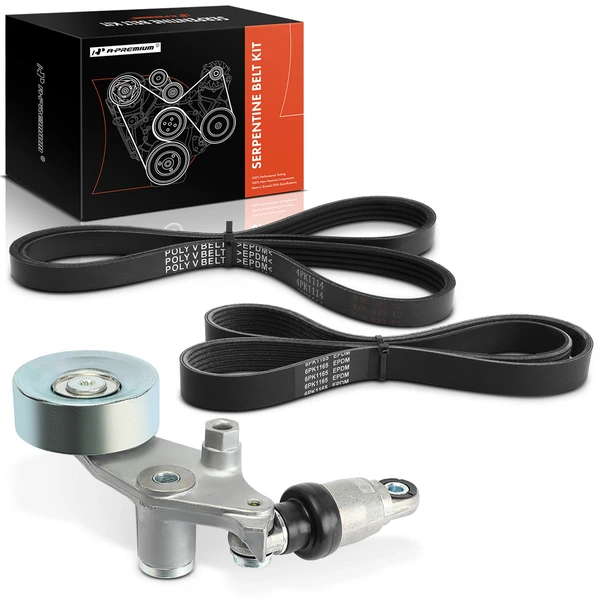 3 Pcs Serpentine Belt Drive Component Kit for Honda Odyssey 02-04 V6 3.5L GAS