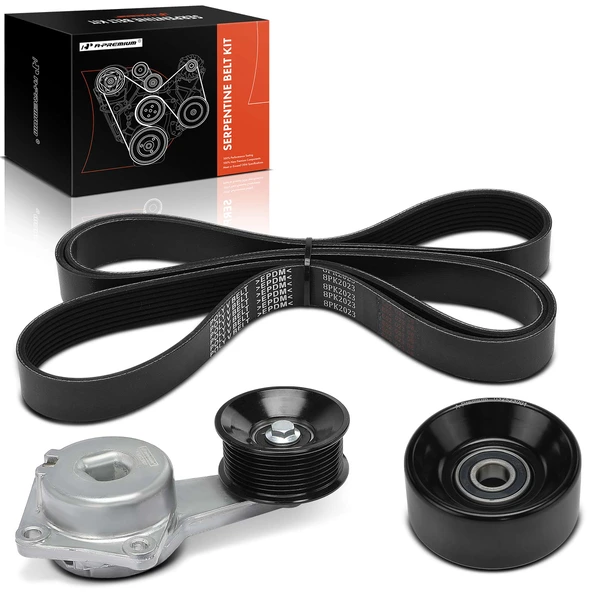 3 Pcs Serpentine Belt Drive Component Kit for Ford F-150 97-01 F-250 V8 4.6L 5.4L