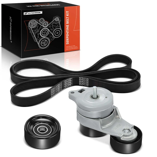 3 Pcs Serpentine Belt Drive Component Kit for 2003-2010 Honda Accord