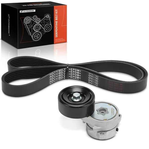 2 Pcs Serpentine Belt Drive Component Kit for 2010-2014 Acura TSX