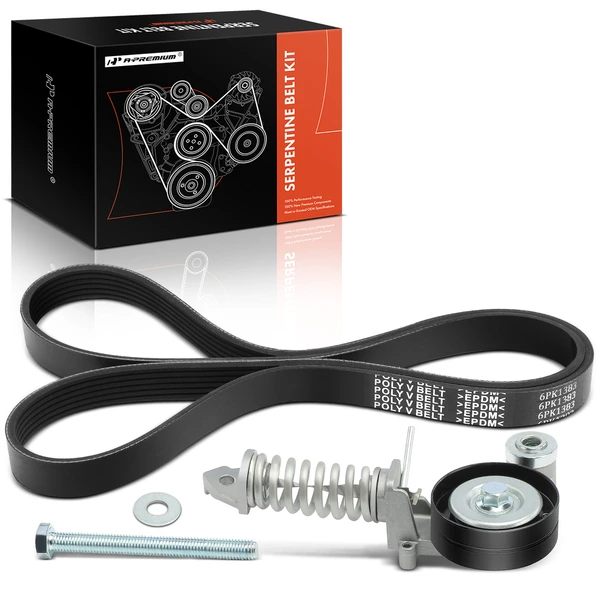 2 Pcs Serpentine Belt Drive Component Kit for 2013-2018 Chevrolet Sonic