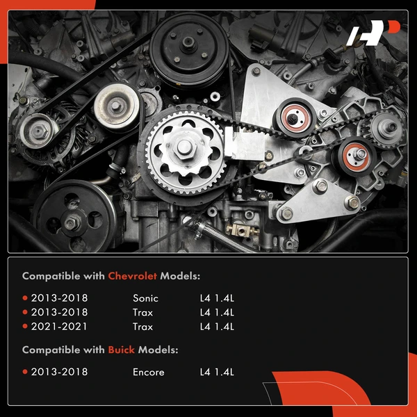 2 Pcs Serpentine Belt Drive Component Kit for Chevrolet Sonic 13-18 Trax Buick