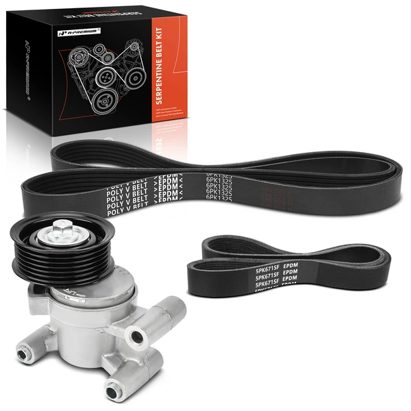 3 Pcs Serpentine Belt Drive Component Kit for 2004-2009 Mazda 3