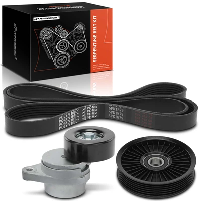 3 Pcs Serpentine Belt Drive Component Kit