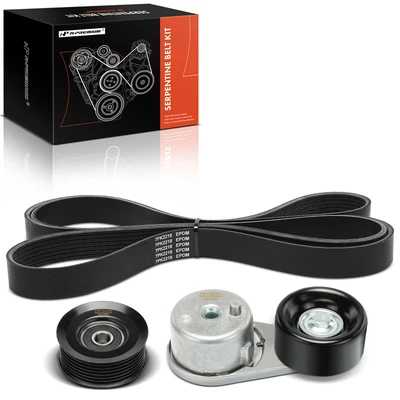 3 Pcs Serpentine Belt Drive Component Kit