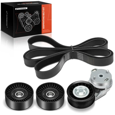 4 Pcs Serpentine Belt Drive Component Kit